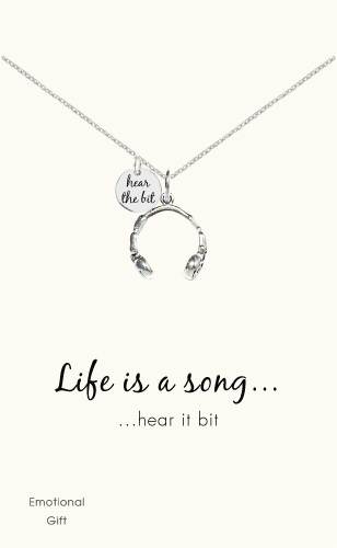 Ear phone silver pendant
